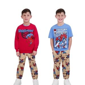 NWT Marvel SpiderMan Red & Blue kids 3 piece Character Denim set size 5